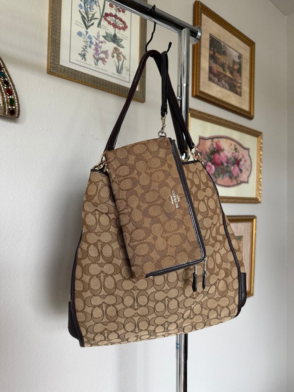 Coach Signature Phoebe Shoulder Bag and Wristlet